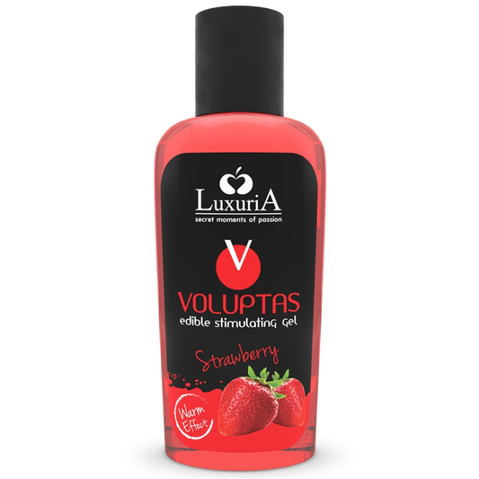 LUXURIA VOLUPTAS EDIBLE MASSAGE GEL WARMING EFFECT - STRAWBERRY 100 ML