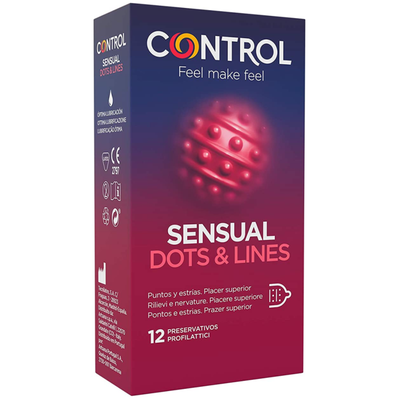 CONTROL - SENSUAL  DOTS & LINES 12 UNITS