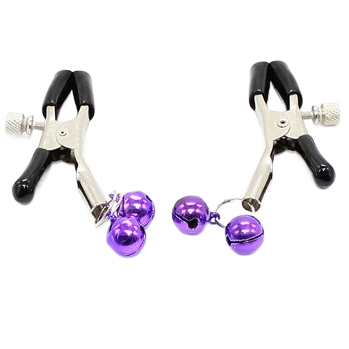 OHMAMA FETISH - NIPPLE Clamps WITH LILAC BELL