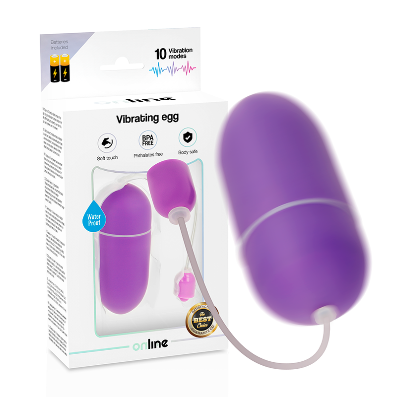 ONLINE- LILAC WATERPROOF VIBRATING EGG