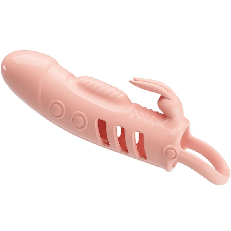 PRETTY LOVE SLOANE PENIS SLEEVE RABBIT FLESH