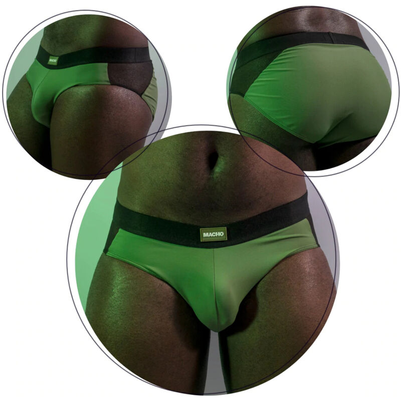 MACHO - MS23V BRIEF UNDERPANTS GREEN COLORS L/XL