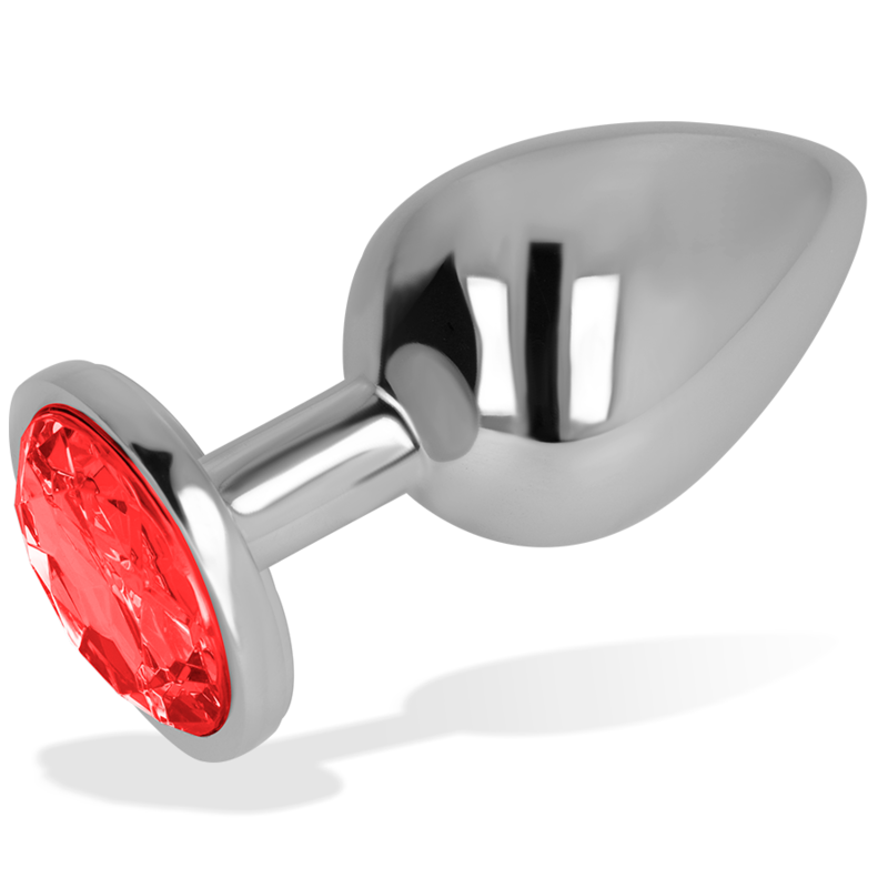 OHMAMA - ANAL PLUG WITH RED CRYSTAL 8 CM