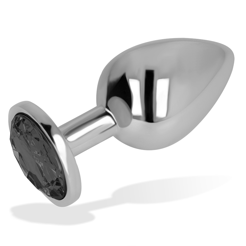 OHMAMA - ANAL PLUG METAL BLACK 8 CM