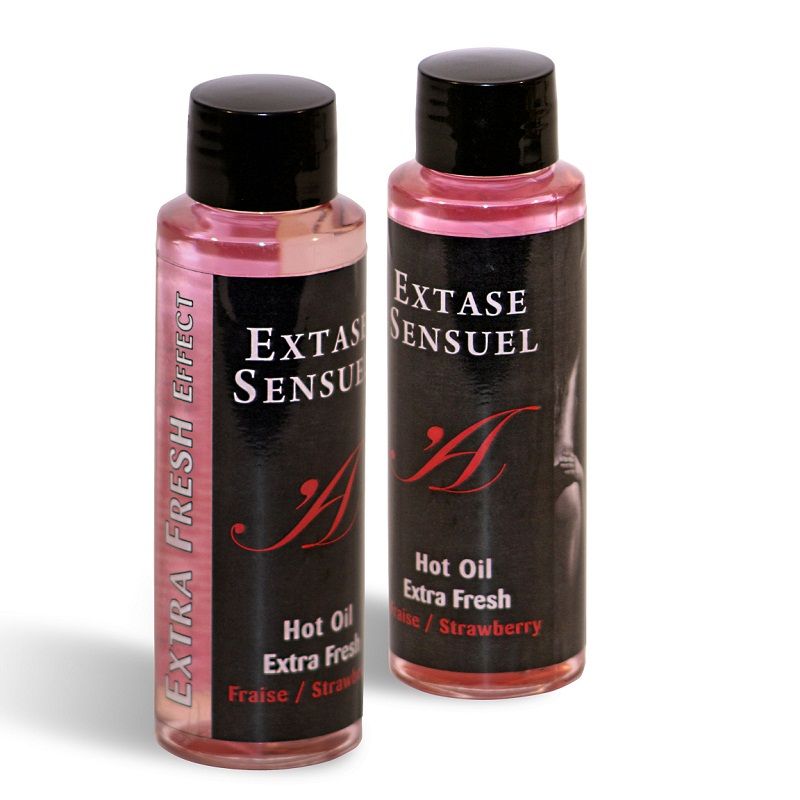 EXTASE SENSUEL KUUMA ÖLJY EXTRA TUORE MANSIKA 100ml