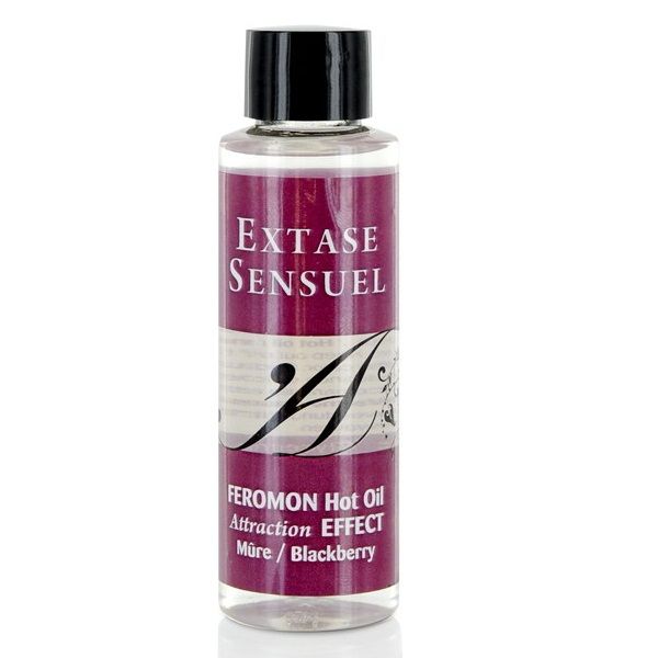 EXTASE SENSUEL - OIL MASSAGE EFFECT HEAT WITH PHEROMONES BLACKBERRY 100 ML