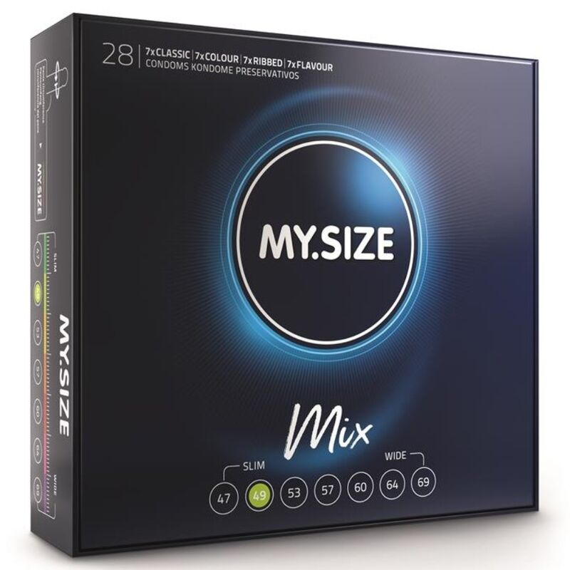 MY SIZE MIX CONDOMS 49 MM 28 UNITS