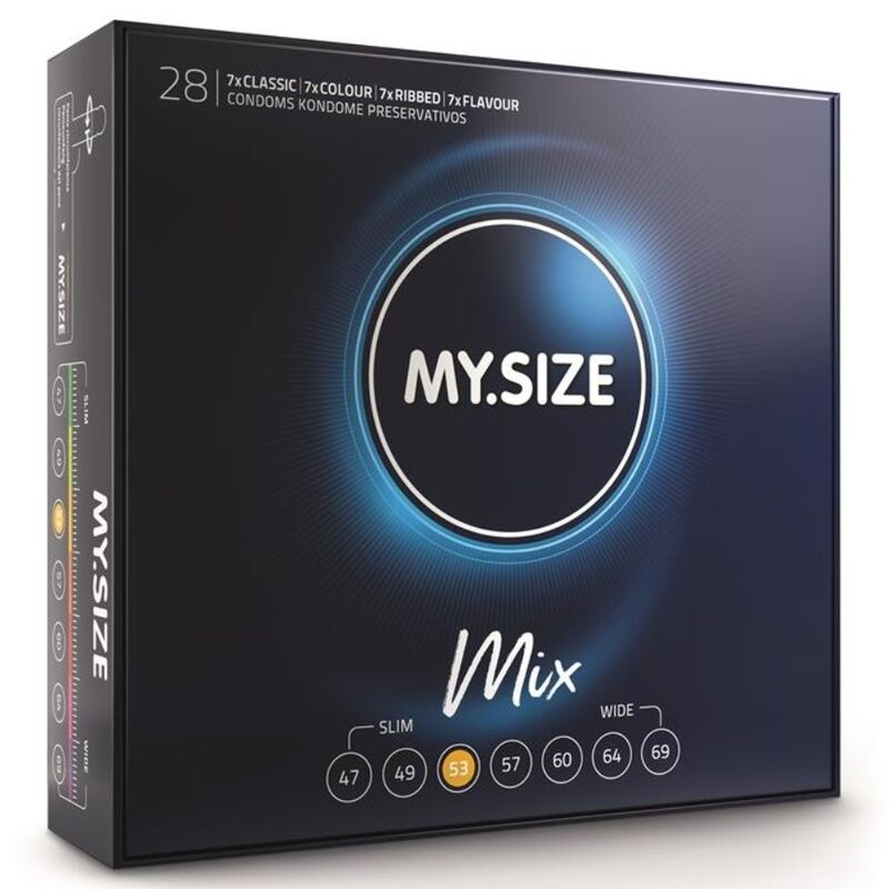 MY SIZE MIX CONDOMS 53 MM 28 UNITS