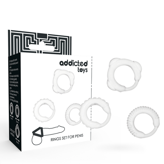 ADDICTED TOYS  C-RING SET CLEAR