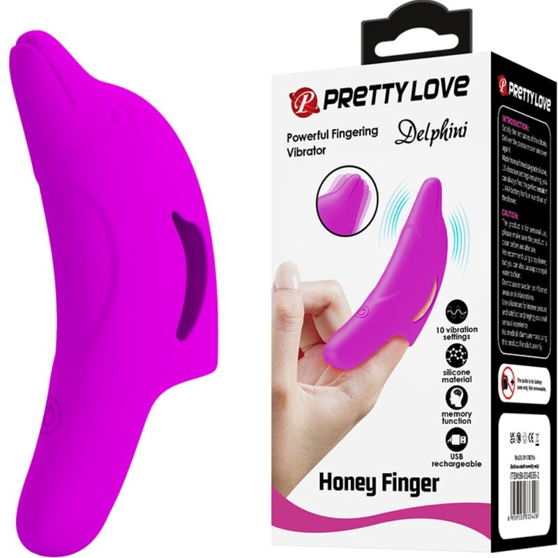 PRETTY LOVE - DELPHINI POWERFUL FINGERING STIMULATOR PURPLE