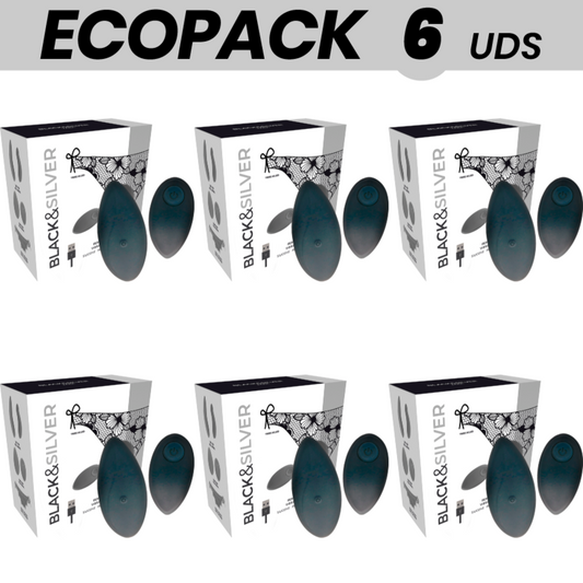 ECOPACK 6 UNITS - BLACK&SILVER ZARA REMOTE CONTROL STIMULATOR