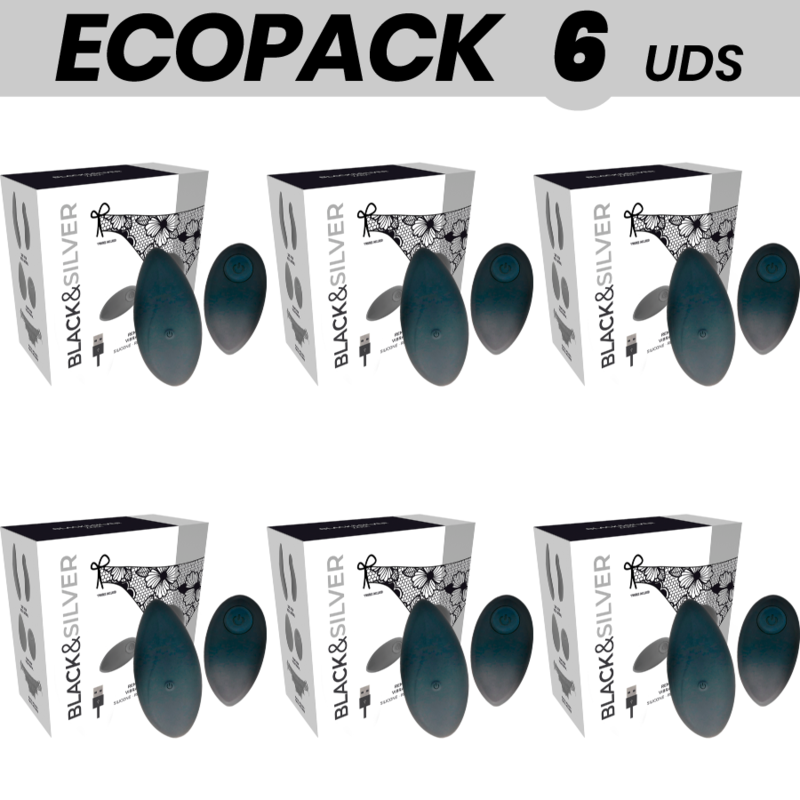 ECOPACK 6 UNITS - BLACK&SILVER ZARA REMOTE CONTROL WITH PANTY