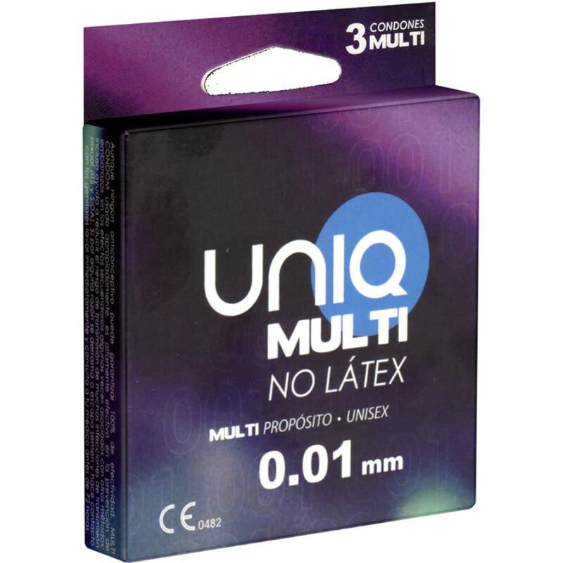 UNIQ - MULTI LATEX ILMAINEN KONDOMI 3 YKSIKKÖÄ