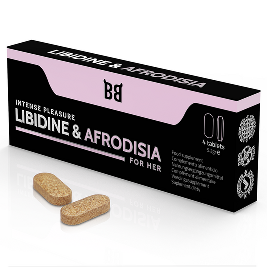 BLACKBULL BY SPARTAN - LIBIDINE & AFRODISIA INTENSE PLEASURE FOR HER 4 TABLETS