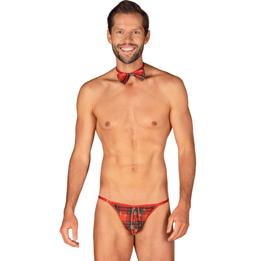 OBSESSIVE - MS MERRILO THONG &#38; BOW TIE ONE SIZE