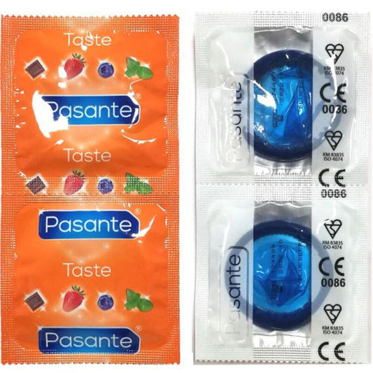 PASANTE - CONDOMS FLAVOR BLUEBERRY BAG 144 UNITS