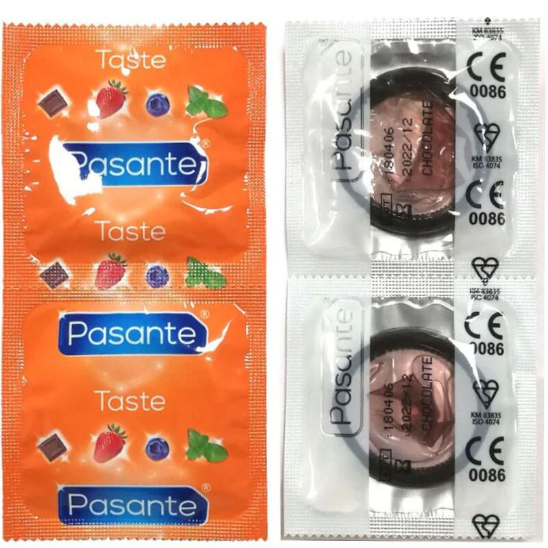 PASANTE - CONDOMS FLAVOR CHOCOLATE TEMPTATION BAG 144 UNITS