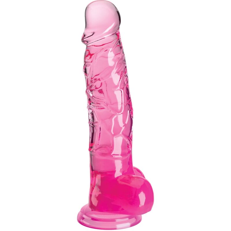 KING COCK CLEAR - REALISTINEN PENIS PALLOILLA 16,5 CM PINK