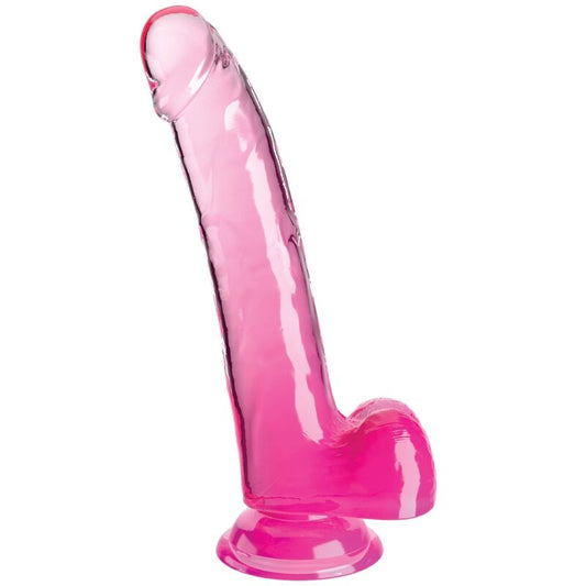 KING COCK CLEAR - DILDO KIVEKSILLÄ 20,3 CM PINK