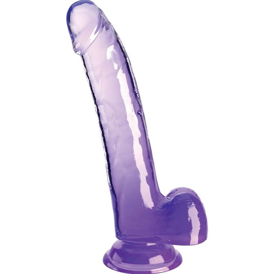 KING COCK CLEAR - DILDO KIVEKSILLÄ 20,3 CM PURPURA