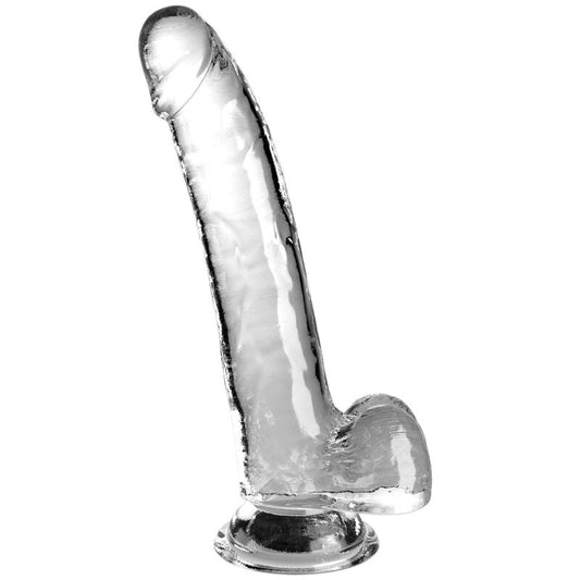 KING COCK CLEAR - DILDO KIVEKSILLÄ 20,3 CM LÄPINÄKYVÄ