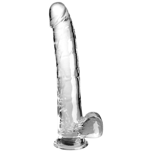 KING COCK CLEAR - DILDO KIVEKSILLÄ 24,8 CM LÄPINÄKYVÄ