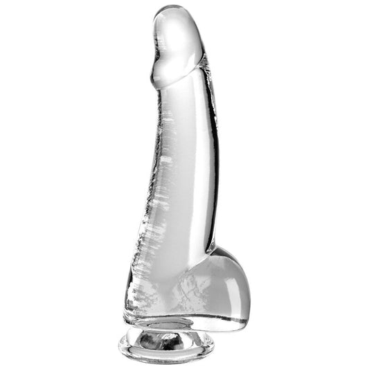 KING COCK CLEAR - DILDO KIVEKSILLÄ 15,2 CM LÄPINÄKYVÄ