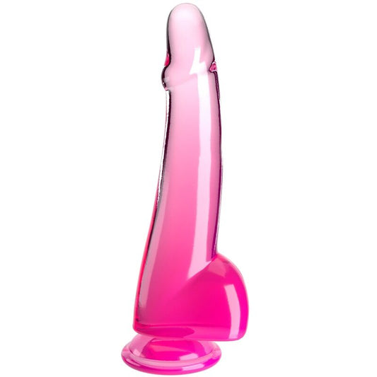 KING COCK CLEAR - DILDO KIVEKSILLÄ 19 CM PINK