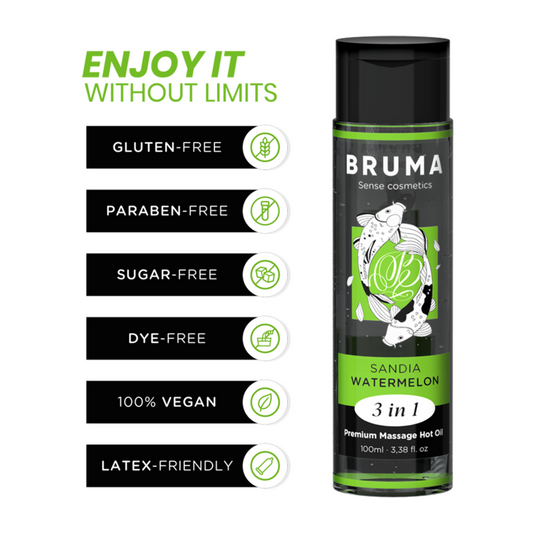 BRUMA - PREMIUM MASSAGE HOT OIL WATERMELON 3 IN 1 - 100 ML