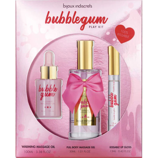 BIJOUX INDISCRETS - BUBBLEGUM PLAY KIT WITH OIL, GEL & LIP GLOSS