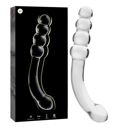 NEBULA SERIES BY IBIZA - MODEL 14 DILDO BOROSILICATE GLASS 18.5 X 3 CM CLEAR