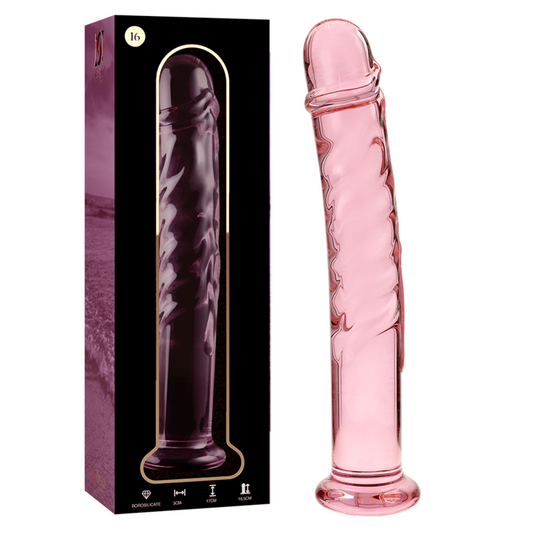 NEBULA SERIES BY IBIZA - MODEL 16 DILDO BOROSILICATE GLASS 18.5 X 3 CM PINK