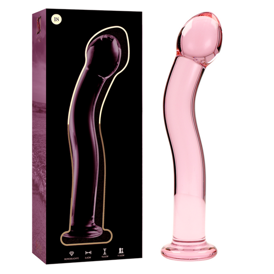 NEBULA SERIES BY IBIZA - MODEL 18 DILDO BOROSILICATE GLASS 18.5 X 3.5 CM PINK