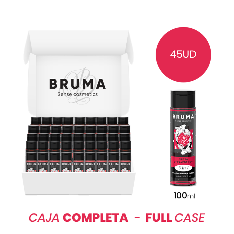 MOQ 45 - BRUMA PREMIUM MASSAGE KUUMA ÖLJY MANSIKA 3 IN 1 - 100 ML