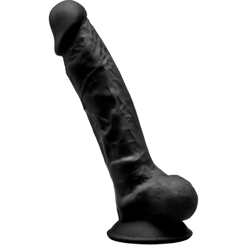 SILEXD - MALLI 1 REALISTIC PENIS PREMIUM SILEXPAN SILICONE BLACK 17,5 CM