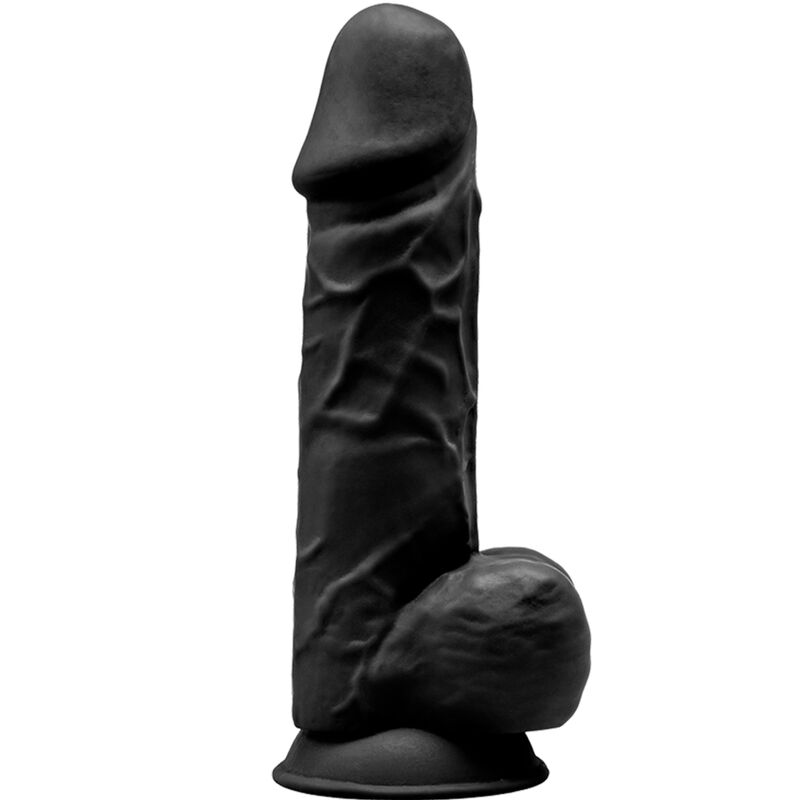 SILEXD - MALLI 1 REALISTIC PENIS PREMIUM SILEXPAN SILICONE BLACK 21,5 CM