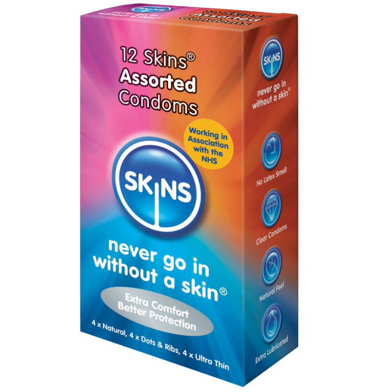 SKINS - CONDOMS ASSORTED 12 PACK