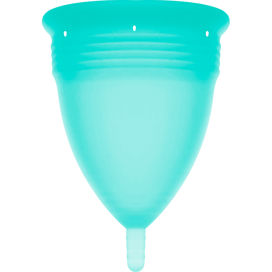 STERCUP MENSTRUAL CUP SIZE S AQUAMARINA COLOR FDA SILICONE