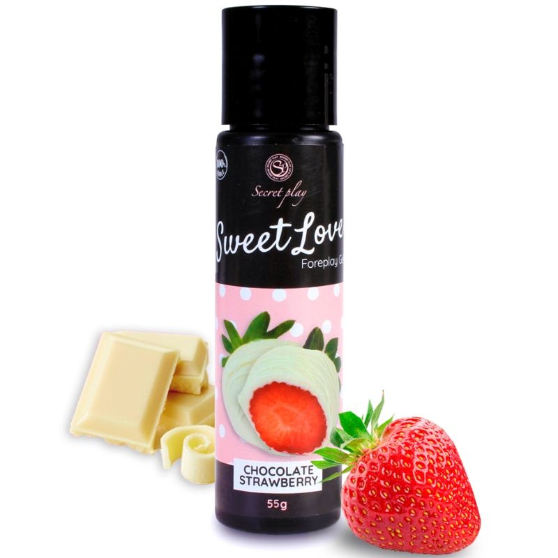 SECRETPLAY - GEL SWEET LOVE STRAWBERRY AND WHITE CHOCOLATE 60 ML