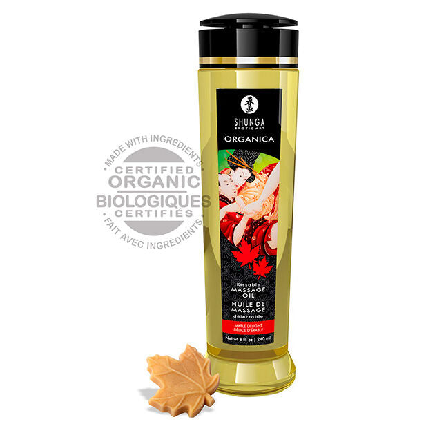 SHUNGA - LUOMU SÖÖTÄVÄ EROOTTINEN HIERONTAÖLJY 240 ml - MAPLE DELIGHT