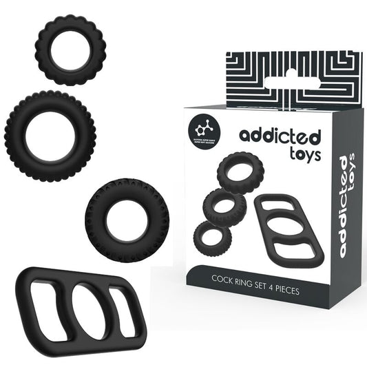 ADDICTED TOYS COCK RING SET 4 PIECES