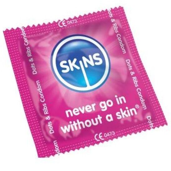 SKINS - CONDOMS DOTS & RIBS BAG 500 UNITS